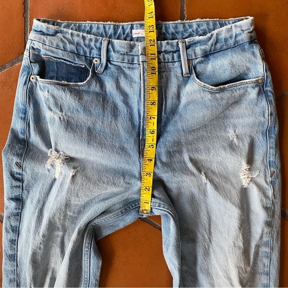 Good American High Waist The Weekender Jeans Girlfriend Blue Denim Size 8 / 29 - Picture 7 of 8